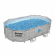 Kit Piscine hors sol BESTWAY - Power Steel- 488 x 305 x 107 cm - Ovale (Livrée avec filtre a sable, bâche, échelle)