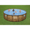 Kit Piscine hors sol BESTWAY - Power Steel- 488 x 122 cm - Ronde (Livrée avec filtre a cartouche, bâche, échelle)