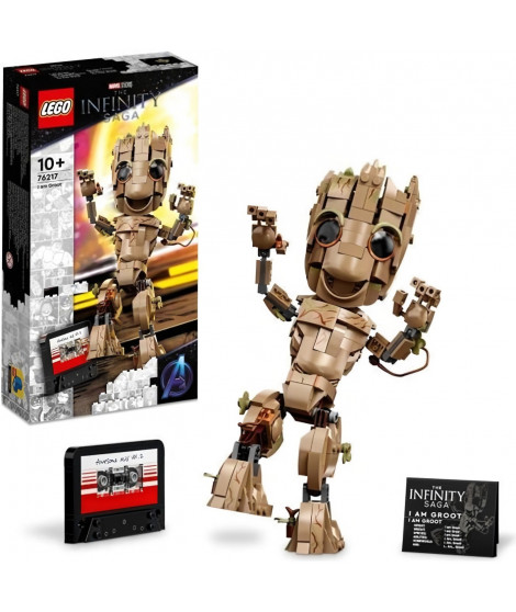 LEGO 76217 Marvel Je s'Appelle Groot, Jouet Marvel et Figurine Bébé Groot, Film Les Gardiens de la Galaxie 2, Enfants Des 10 Ans