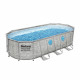 Kit Piscine hors sol - BESTWAY - Power Steel - 549 x 274 x 122 cm - Ovale (Avec pompe de filtration, échelle, bâche)