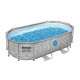 Kit Piscine hors sol BESTWAY Power Steel- 427 x 250 x 100 cm - Ovale (Livrée avec filtre a cartouche, bâche, échelle)