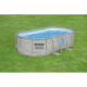 Kit Piscine hors sol BESTWAY Power Steel- 427 x 250 x 100 cm - Ovale (Livrée avec filtre a cartouche, bâche, échelle)