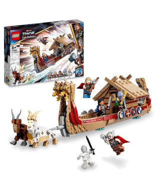 LEGO 76208 Marvel Le Drakkar de Thor, Jouet a Construire de Bateau avec Minifigurines Avengers et Stormbreaker, des 8 ans