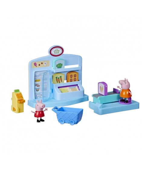 Figurines Peppa Pig a l'épicerie - PEPPA PIG - Peppa's Adventures - 2 figurines et 8 accessoires thématiques