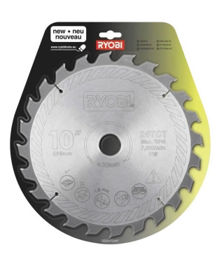 RYOBI Lame carbure 24 dents diametre 254 mm alésage 30mm