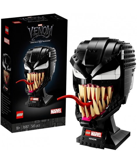 LEGO Marvel 76187 Venom, Kit de Construction, Masque, Casque de Tete, Déco, Adultes