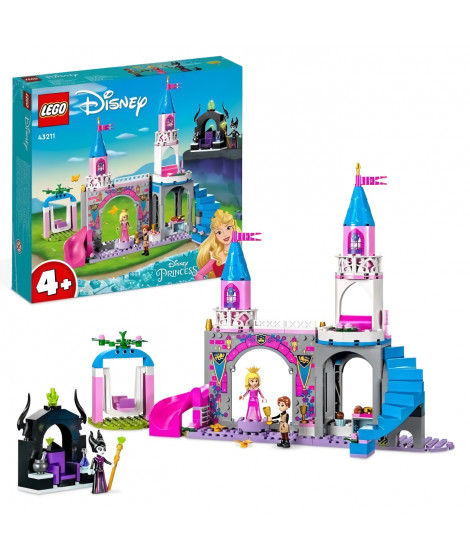 LEGO Disney Princesse 43211 Le Château d'Aurore, Jouet avec Figurine Belle au Bois Dormant