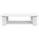 Table basse PILVI - Style contemporain - Particules mélaminé - Décor Blanc mat - L 110 x P 60 x H 31 cm