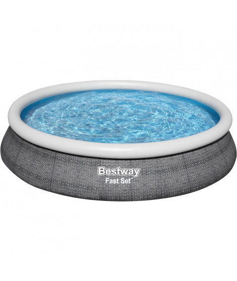 Kit Piscine hors sol autoportante BESTWAY - Fast Set - 457 x 84 cm - Ronde (Livrée avec une pompe et cartouche de filtration)