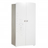 Armoire 2 portes bébé 175x85x56cm en Mélamine blanc