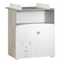 Commode a langer 2 portes 97x76x66cm en bois blanc