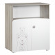 Commode a langer 2 portes 97x76x66cm en bois blanc