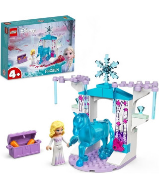 LEGO 43209 Disney Elsa Et L'Écurie De Glace De Nokk, Jouet de la Reine des Neiges a Construire, avec Mini-Poupées et Cheval