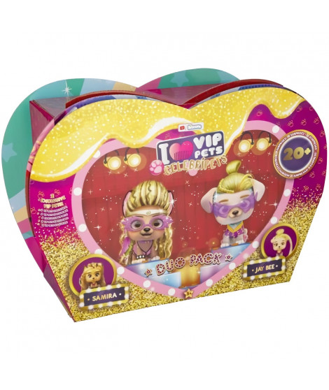 Duo Pack CelebriPets - IMC TOYS - I Love VIP Pets - Rose - A partir de 3 ans - 10 accessoires premium