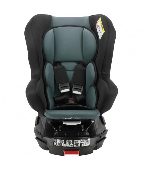 Siege auto NANIA REVO - Isofix - Groupe 0+/1 (0-18Kg) - Dos route 0-13 Kg - Pivotant a 360° - Access gris - Fabriqué en France