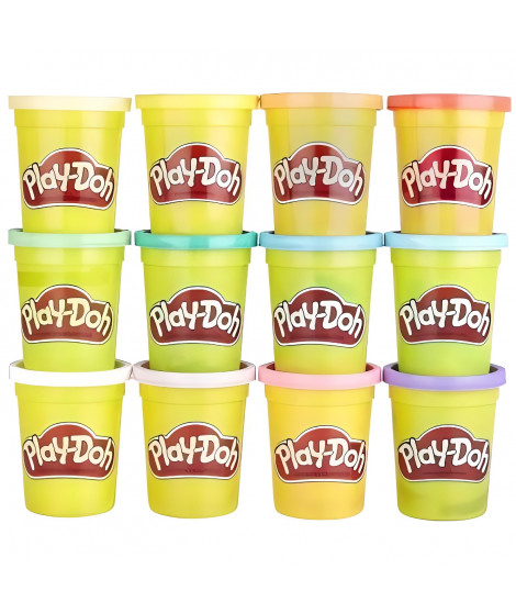 Lot de 12 pots de pâte a modeler Play-Doh - Couleurs Été