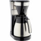 Cafétiere filtre MELITTA Easy Top Therm II Steel - Noir - Capacité 10 tasses (1,25 L) - Porte-filtre compatible lave-vaisselle