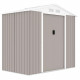 Abri de jardin en métal 2,71 m²  - 213 x 127 x 195 cm - Kit d'ancrage inclus - Taupe