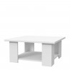 Table basse PILVI - Style contemporain - Particules mélaminé - Décor Blanc mat - L 67 x P 67 x H 31 cm