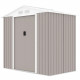 Abri de jardin en métal 2,71 m²  - 213 x 127 x 195 cm - Kit d'ancrage inclus - Taupe