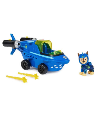 La Pat' Patrouille - Chase - Véhicule + Figurines - La Pat' Patrouille Aqua Pups - Des 3 ans