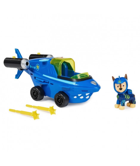 La Pat' Patrouille - Chase - Véhicule + Figurines - La Pat' Patrouille Aqua Pups - Des 3 ans