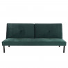 LYNN Banquette clic clac 3 places - Tissu vert - L 190 x P 92 x H 87 cm