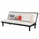 Banquette clic clac 3 places CASSY imprimé New York - Tissu blanc et noir imprimé New York - L 179 x P 79 x H 74 cm