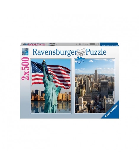 Puzzle 2x500 pieces - New-York - Ravensburger - Architecture et monument - Des 10 ans