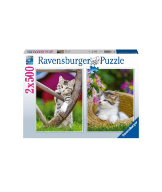 Puzzle 2x500 pieces - Les chatons a la campagne - Puzzle adultes Ravensburger - Des 10 ans - 17269