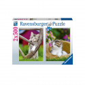 Puzzle 2x500 pieces - Les chatons a la campagne - Puzzle adultes Ravensburger - Des 10 ans - 17269