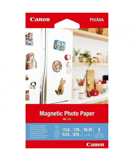 CANON Papier Photo magnétique 10x15cm MG-101 670gr 5 feuilles