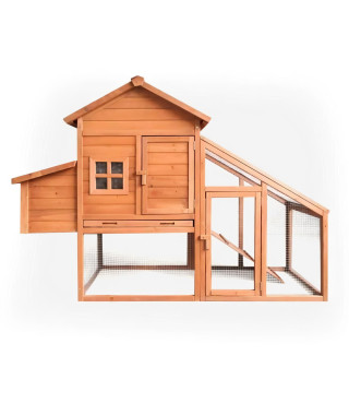 Poulailler 4 poules COCOTTE - 172x65x120cm - Bois