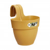 ELHO - Pot de fleurs -  Vibia Campana Easy Hanger Small - Jaune Miel - Balcon extérieur - L 24.1 x W 20.5 x H 26.5 cm