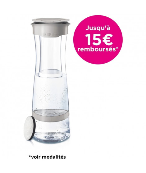 BRITA 1031311 - Bouteille filtrante gris pastel - 1 filtre MicroDisc inclus