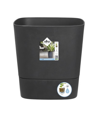 Pot de fleur Elho Plastique Carré Greensense Aqua Care Gris Charbon 38 x 38 x H 38,9 cm 31 L