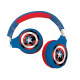 AVENGERS - Casque 2 en 1 Bluetooth - Filaire confortable et pliable pour enfants avec limitation de son - LEXIBOOK