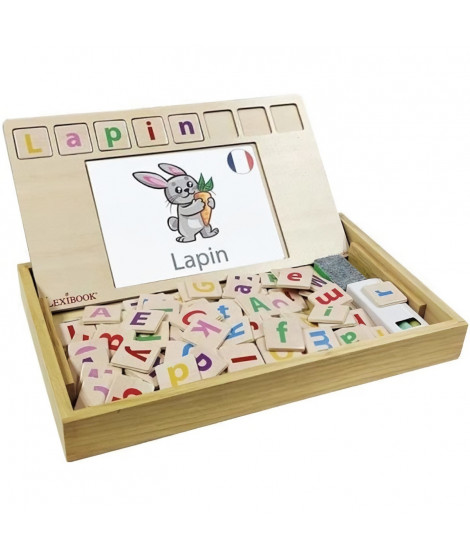 LEXIBOOK - Bio Toys - L'Ecole des mots bilingue Français / Anglais  Jeu en Bois