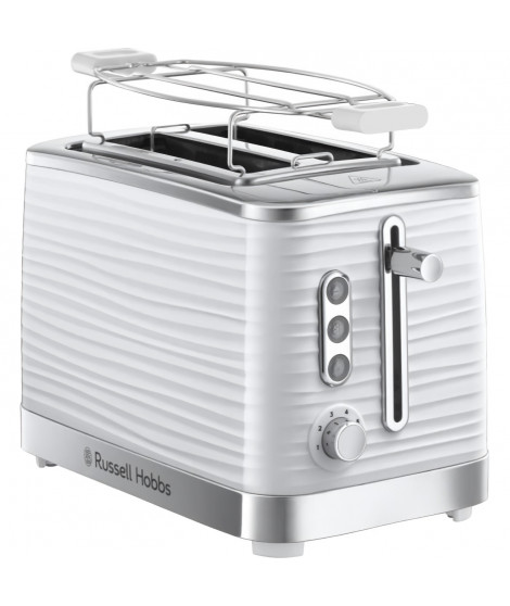 Russell Hobbs 24370-56 Toaster Grille Pain XL Inspire, Contrôle Brunissage, Décongéle, Réchauffe, Chauffe Viennoiserie - Blanc