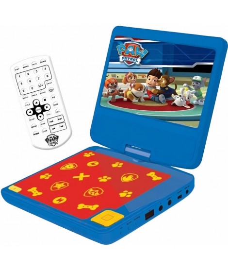 Lecteur DVD portable enfant Pat Patrouille - LEXIBOOK - écran LCD 7 - batterie rechargeable