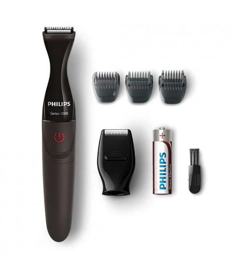 PHILIPS MG1100/16 - Tondeuse précision multistyles - 3 sabots barbe et mini rasoir - a piles