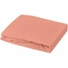 DOMIVA Drap housse + Alese Uni - 100% Coton - oeko-Tex - Blanc/Terracotta - 60 x 120 cm