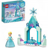 LEGO 43199 Disney La Cour du Château d'Elsa, Jouet de Construction pour Enfants, Mini-Poupée Reine des Neiges 2 et Robe Diamant