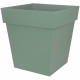 EDA PLASTIQUE - Pot carré Toscane - 50 cm - 87 L - Vert laurier