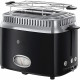 RUSSELL HOBBS 21681-56 Toaster Grille-Pain Rétro Vintage Température Ajustable Rapide Chauffe Viennoiseries Inclus - Noir