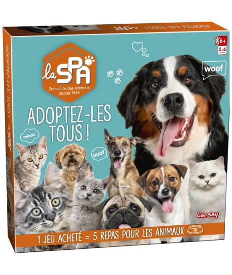 LANSAY - SPA - ADOPTEZ-LES TOUS ! - Jeu de société - 2 a 6 joueurs - Des 6 ans