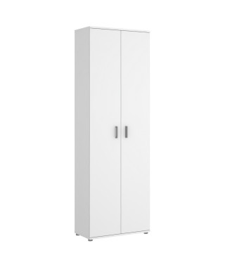 Armoire 2 portes pour chaussures - Blanc - L61 x H 190 x P 35 cm - FIT