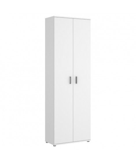 Armoire 2 portes pour chaussures - Blanc - L61 x H 190 x P 35 cm - FIT