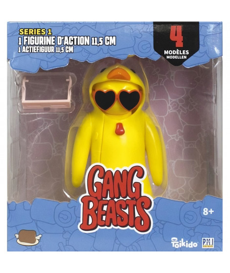 Gang Beasts - 1 Figurine Articulée de 11,5 cm - Lot 4 - Figurines de Collection - Jeux Vidéos - Lansay