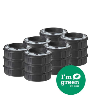 TOMMEE TIPPEE Recharges Poubelle a Couches Twist & Click avec GREENFILM Antibactérien d'Origine Durable, Lot de 18